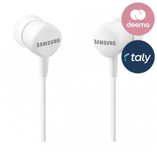 Wired Earbuds Stereo With Mic  – White